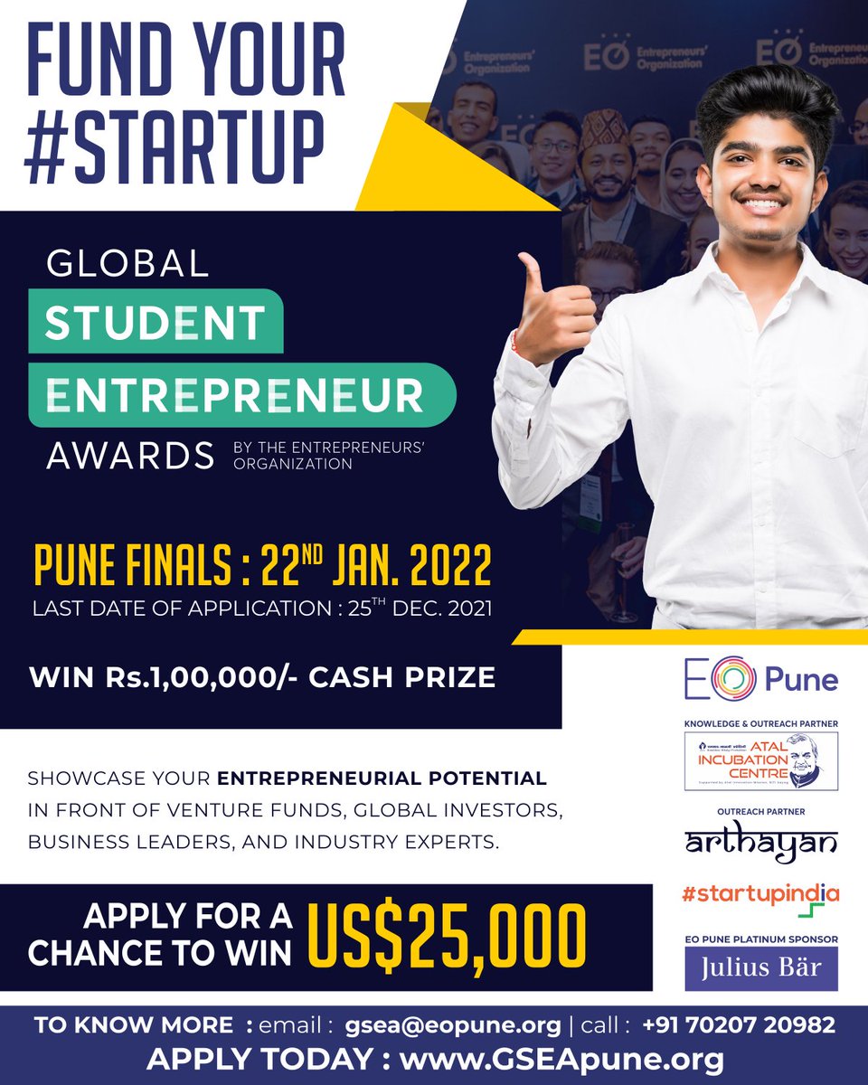 Global Student Entrepreneur Awards (GSEA) Pune tweet media