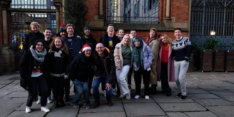 DarrenWillcox's tweet photo. Great joint Christmas dinner with my team @LauraGrose5, @HarrietSimm, Connor, Beth, Sam and @Team_Natrajan’s team https://t.co/QgVUSr5PoS