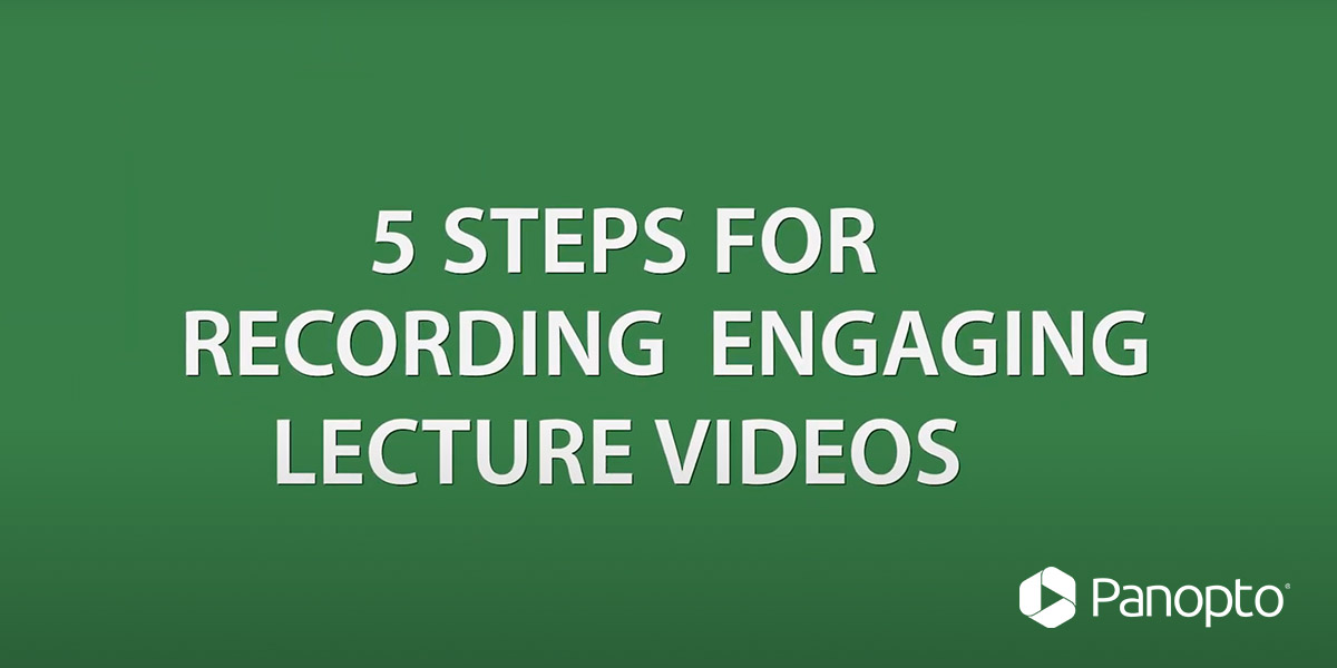 With #Panopto, recording engaging lecture videos is easier than ever! We’ve created a quick video to walk you through the process. Watch it now at youtu.be/mtoR123HqhA.
 
Want to try Panopto? Head over to panopto.com/try/.