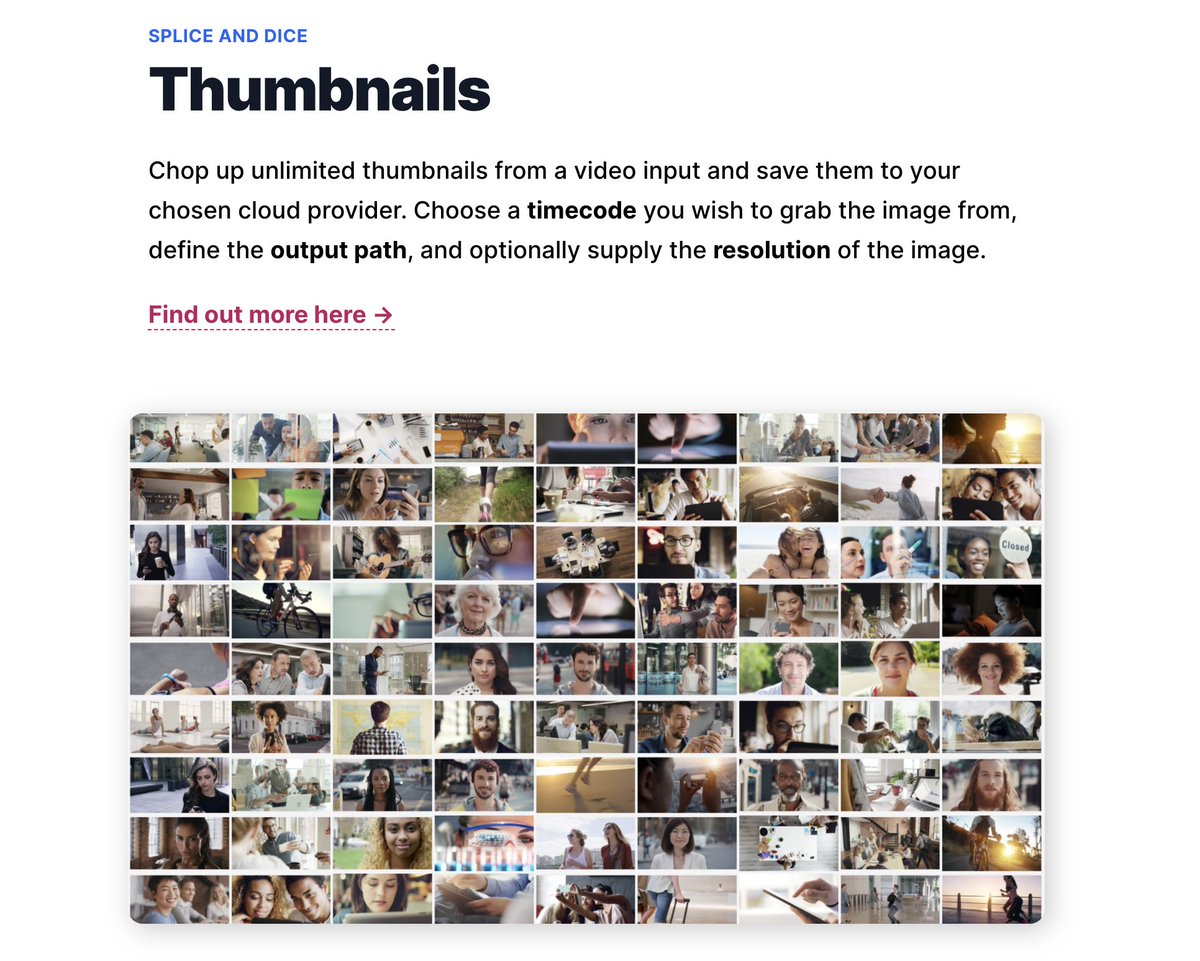VencodeIO's tweet image. Generate unlimited quality thumbnails per-job that are stored in your chosen cloud provider. Pick the timecode, output path, and image resolution.
docs.vencode.io/jobs/thumbnail…
#encoding #video #videoencoding #transcoding