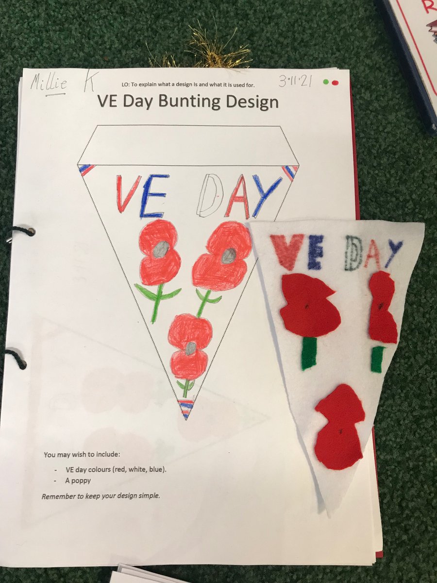 ThorpeHesleyPri's tweet photo. We made our VE Day bunting in DT this afternoon. A super job Class 9 - well done! https://t.co/rmKz0lLpqc