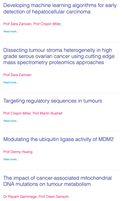 Looking an exciting PhD opportunity? Look no further - we have 5 innovative projects on offer to start in 2022: beatson.gla.ac.uk/Education/Stud…