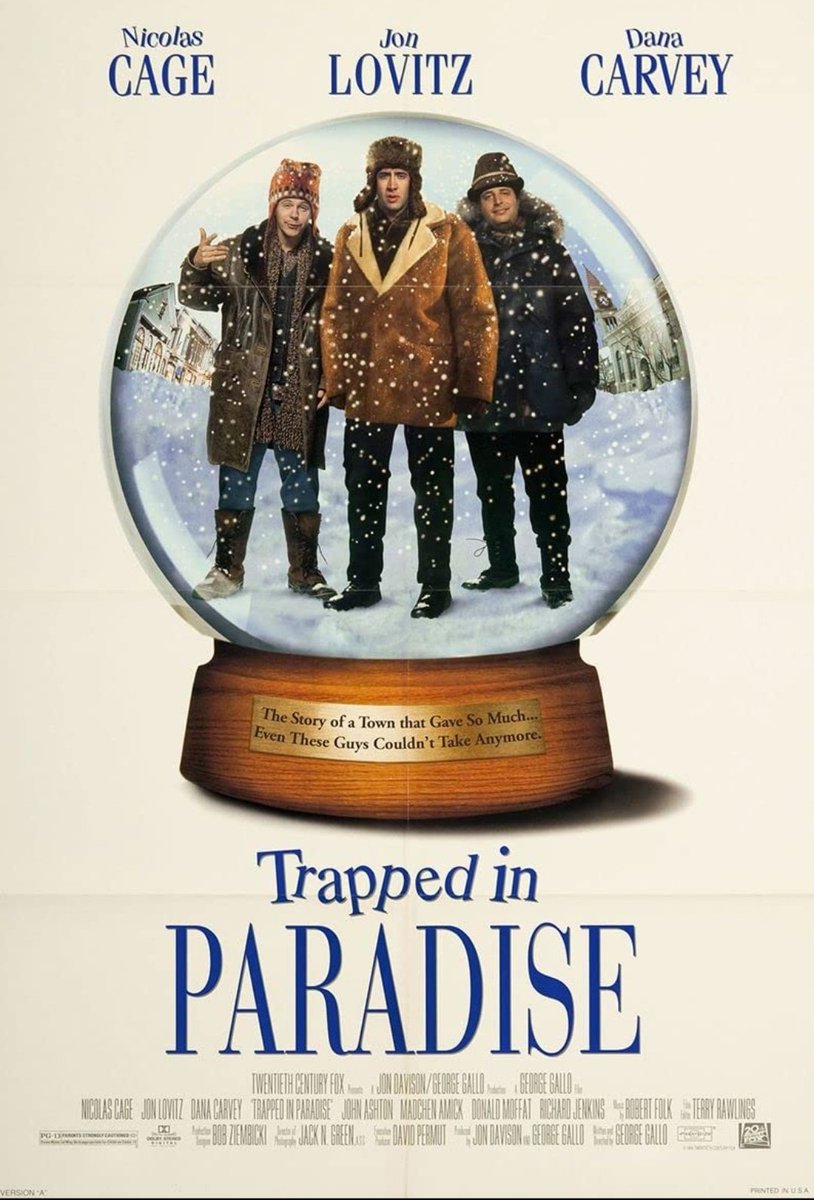 FunMovieTVFan's tweet photo. Movie released in theaters December 2, 1994
The often forgot
Trapped In Paradise
#nicolascage #danacarvey #johnlovitz #Christmas #movies #film #holidays #comedy https://t.co/uSgDNqJzVi