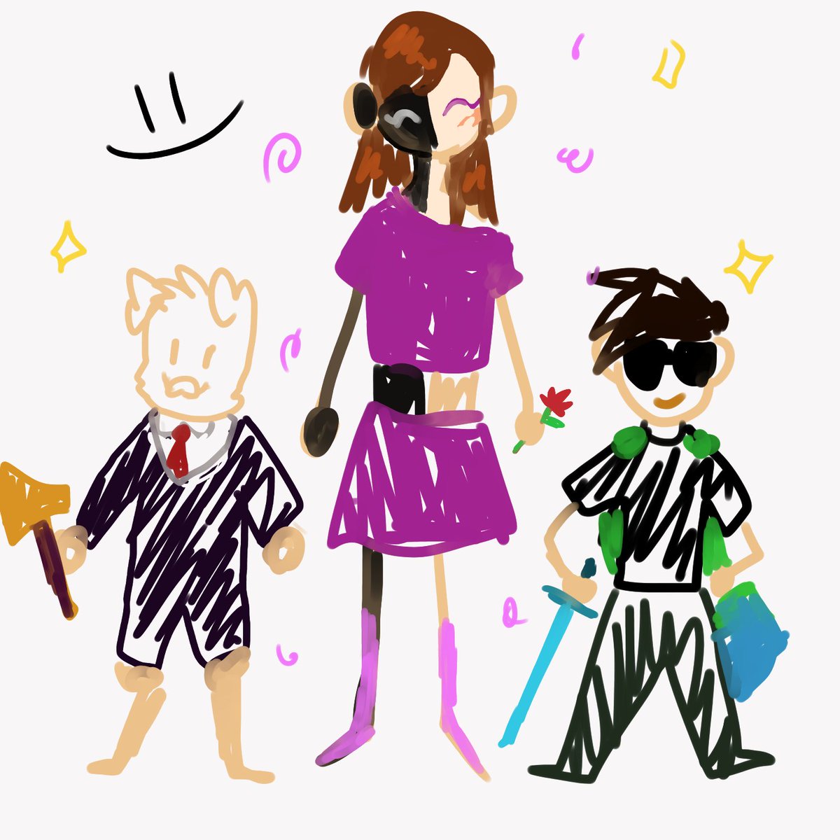 HiirschM's tweet photo. @JNoodl3 @1wolvesgaming I ask very politely to be your second online son 
Reasons: 
I don't speak often
also, did you know that the genus of wild and domestic pig, is ''sus''?
I'm funny (actually no, but pretend I am)
I draw 
ill be a great brother (jk, ill be the worst thing to ever happen to wolves) https://t.co/l28YvhSFLw