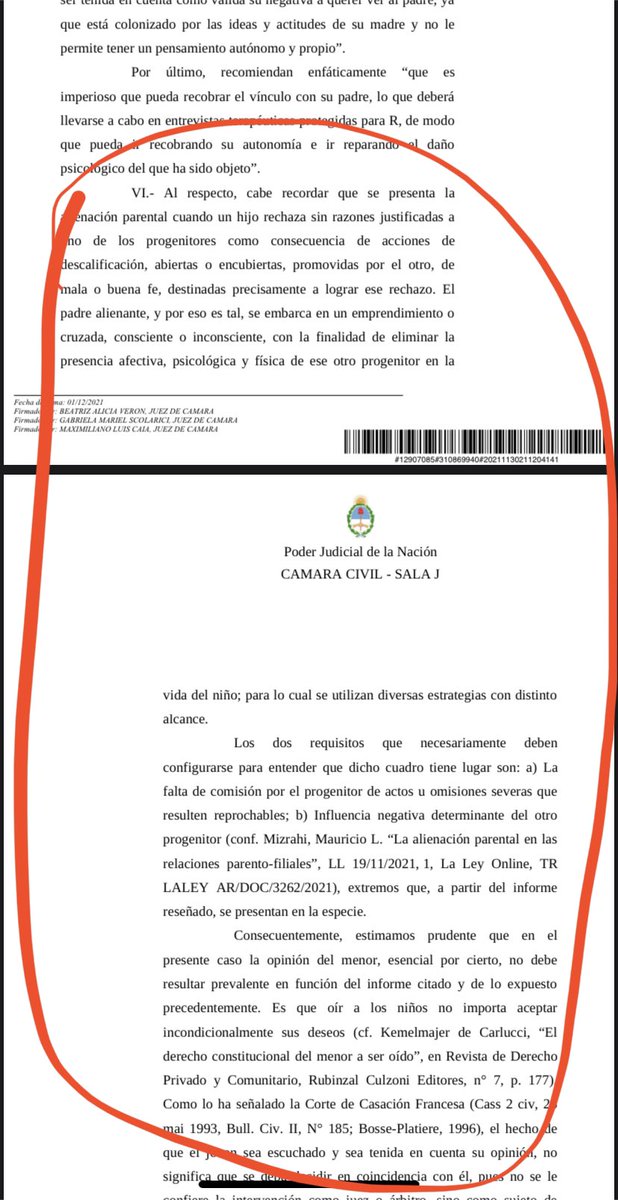Primer fallo de la Cámara Civil que reconoce explícitamente -en buena hora- el cuadro de alienación parental en las relaciones parento filiales.