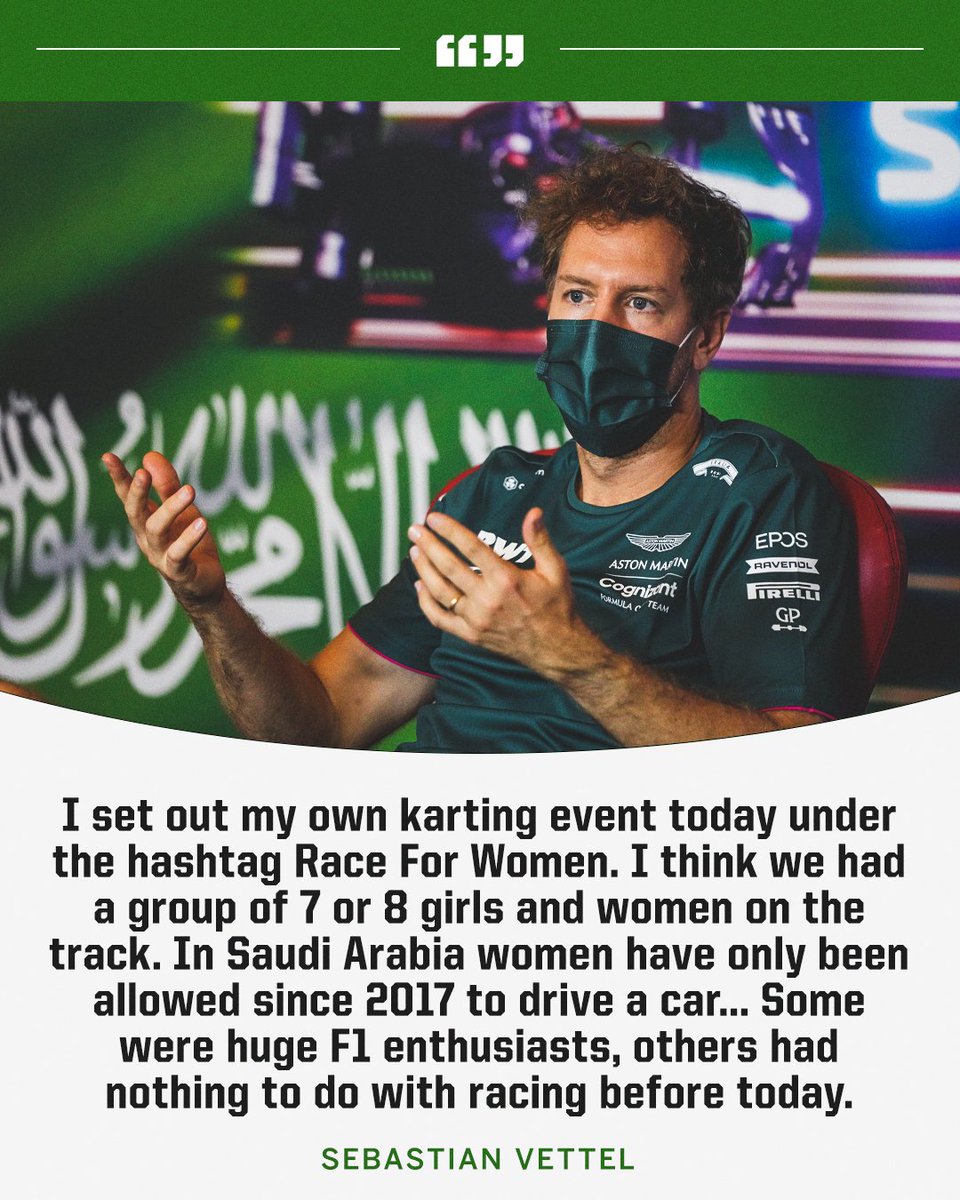 ESPNF1's tweet photo. Seb set up a karting event for women in Saudi Arabia today 💚 https://t.co/ECKb8VeFZf