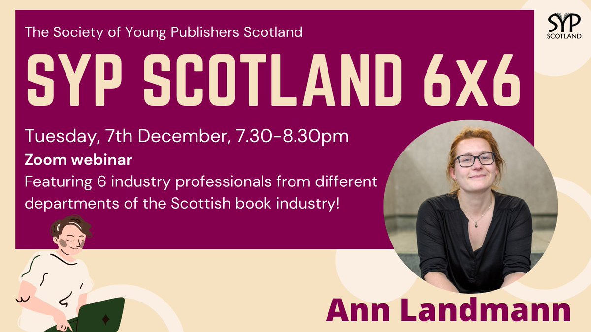 Ann Landmann @annofbooks has been working in books since she was 19. She now works for Edinburgh-based publisher @BirlinnBooks as a sales representative. In her spare time, she runs @CymeraF: Scotland’s Festival of Science Fiction, Fantasy and Horror Writing.