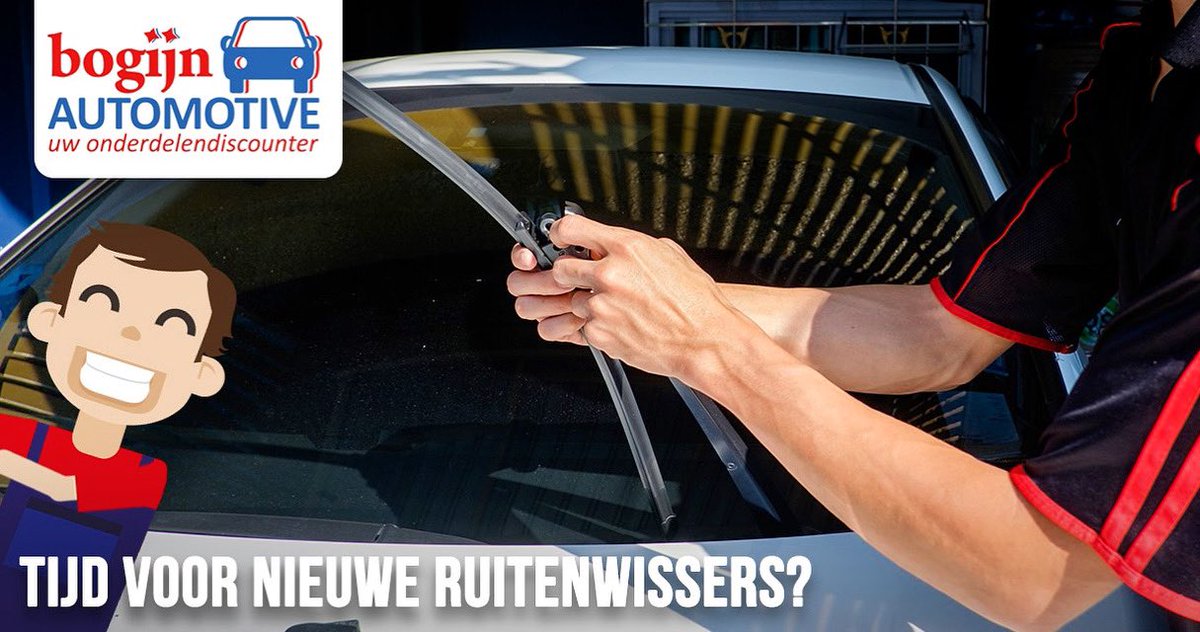Bogijn's tweet photo. Piepen jouw ruitenwissers bij elke beweging of doen ze hun werk niet meer goed? Dan is het hoog tijd om ze te vervangen. Op onze website kun je eenvoudig de geschikte ruitenwissers voor jouw auto vinden. Klik op de volgende link: https://t.co/h9kpocjY5C https://t.co/1DnbZ8N5Xw
