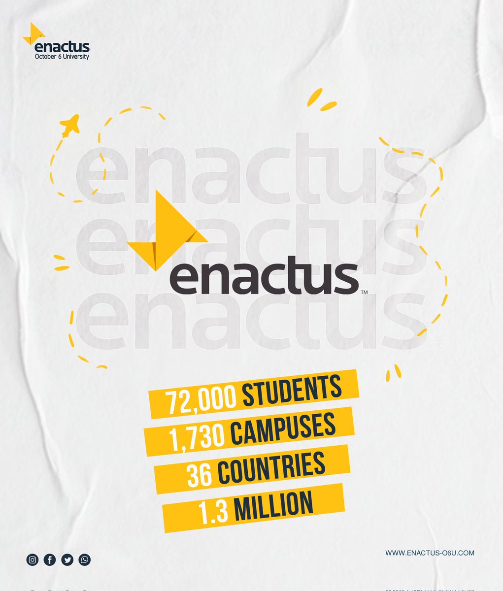 Enactus is an international organization that connects student, academic and business leaders through entrepreneurial-based projects that empower people to transform opportunities into real, sustainable progress for themselves and their communities. 

#EnactusO6U 
#Enactus