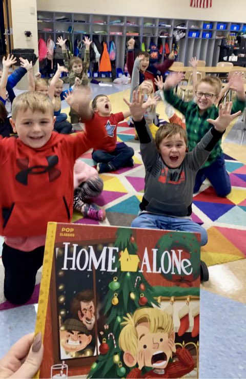 There’s nothing better than seeing the excitement on these kiddos’ faces! <a href="/sciotoelem/">Scioto Elementary School</a> kindergarteners in Mrs. Rush’s class were pumped to read Home Alone! #VikingPride