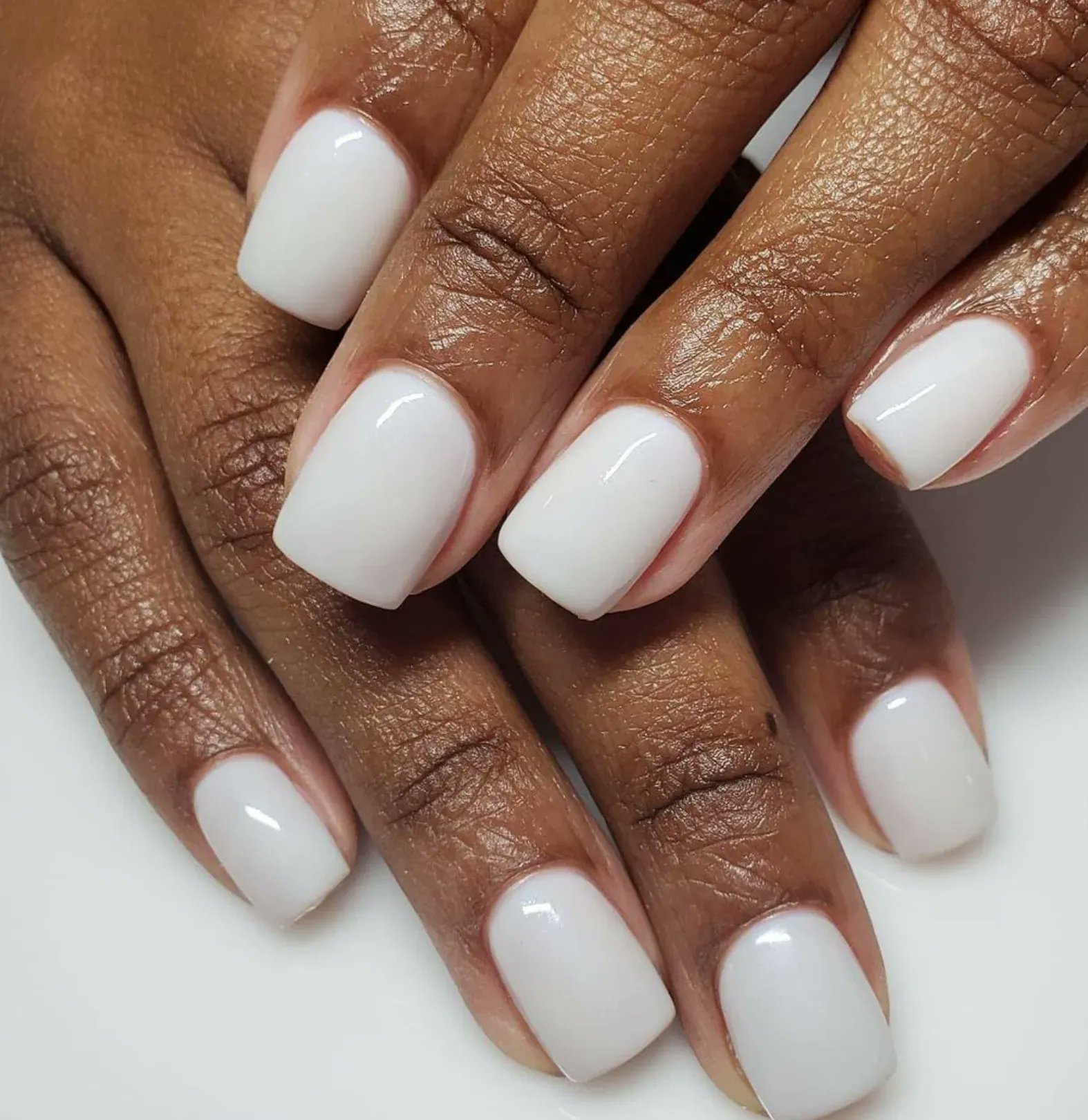 White nails sale on dark skin