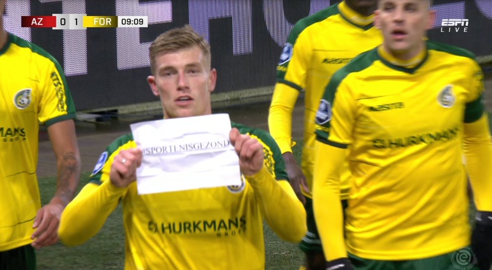 Zian Flemming scoort voor Fortuna Sittard de 0-1 tegen AZ en maakt een uitstekend statement. #azfor #sportenisgezond