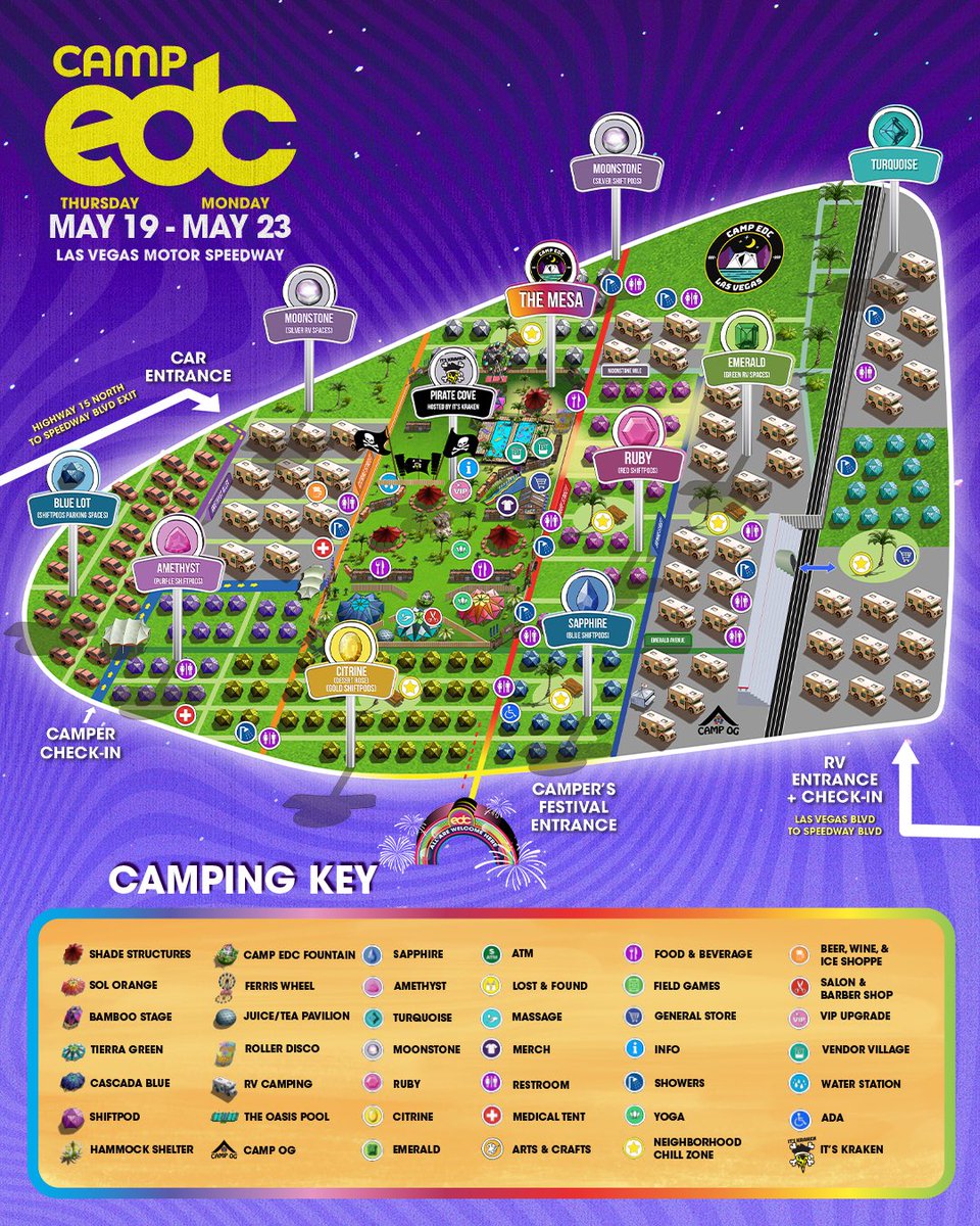 EDC Las Vegas 2022 map