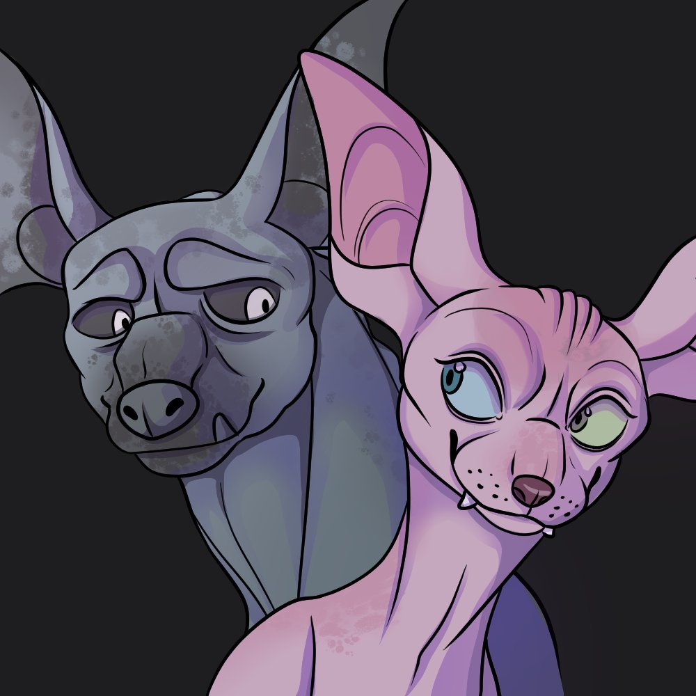 Them!! If you wanna keep updated on my animated short film I’m directing follow <a href="/GrotesqueFilm/">Grotesque Film - OUT NOW!!</a> for more of these two