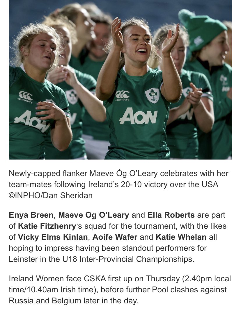 BallinaKillalo1's tweet photo. Congratulations once again to @OgMaeve selected in the Irish Rugby 7s squad for the Dubai International 7s. @RockWomensRugby @MunsterWomen @IrishWomens @IrishRugby @Dubai7s 
#rugbypathways #irelandstartshere https://t.co/Nac5eauHtk