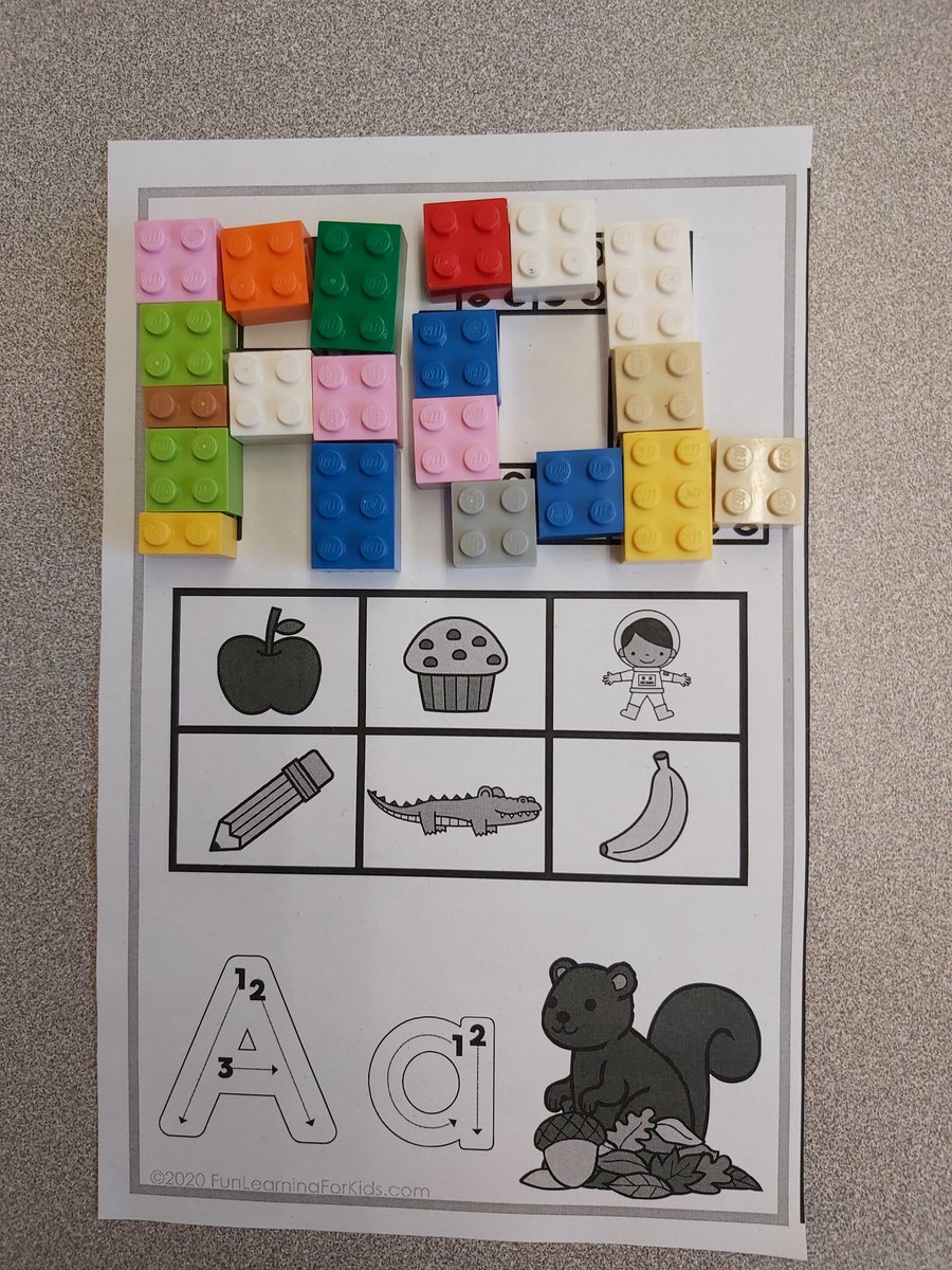 MsMohanKindy's tweet photo. Using Lego to create letters of the alphabet. Ss were really focused on finding the right pieces. It also allowed fine motor practice taking pieces apart and fitting them next to each other. @DorsetParkPS1 @c_hammond2 https://t.co/iTQhzQvS4X