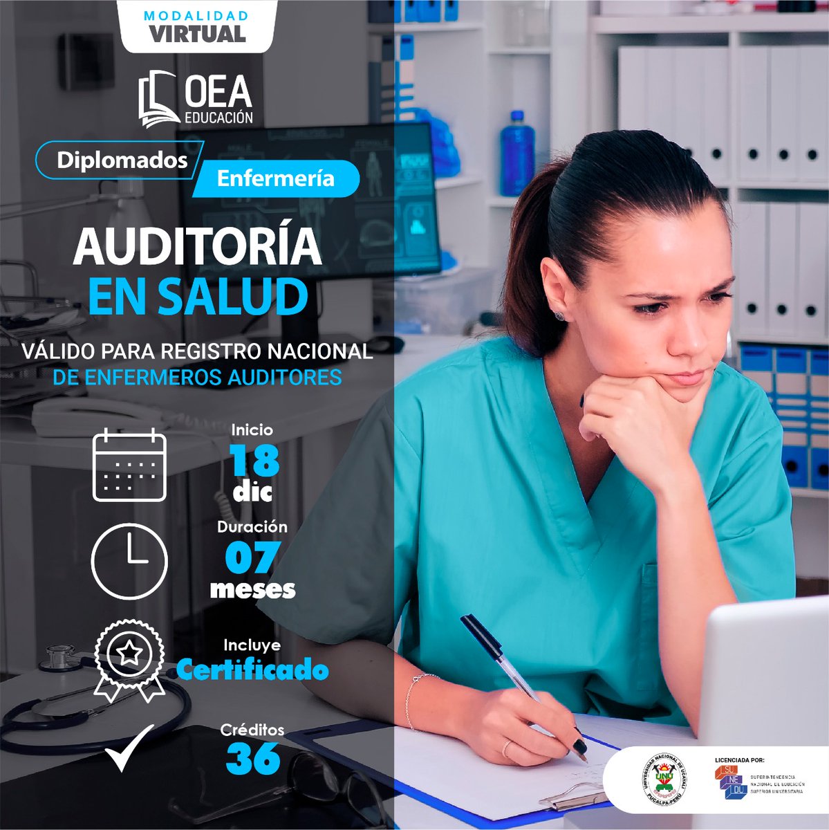 Yuliher19's tweet photo. 📍Oʙᴛᴇ́ɴ 50% ᴅᴇ ᴅᴇsᴄᴜᴇɴᴛᴏ 🤩 Y conviértete en un experto estudiando nuestros diplomados en salud. Dirigido a bachilleres y licenciados en enfermería.🤓

✅Para más información 👉 https://t.co/LbeSmG7lP9
.
.
#enfermeras #Capacitación #Salud #COVID19 #Diciembre2021 https://t.co/dO1xZTNPB5