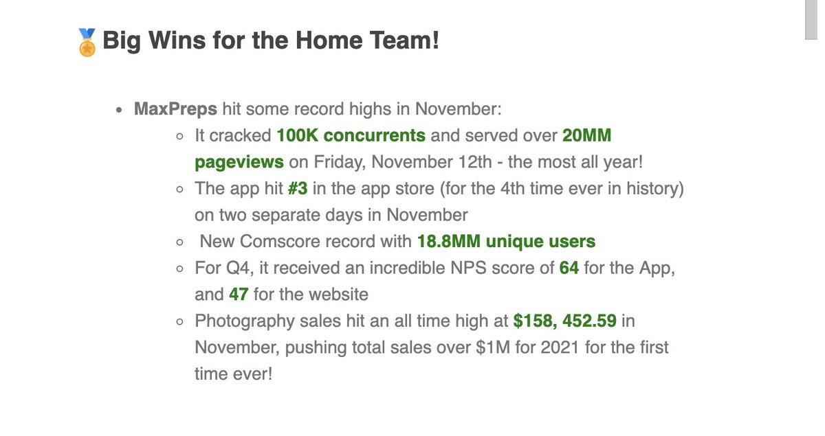 Exciting results for <a href="/MaxPreps/">MaxPreps</a> - the Net Promoter Score (NPS) is an honor. +32 is the global benchmark. We appreciate our users more than you know!