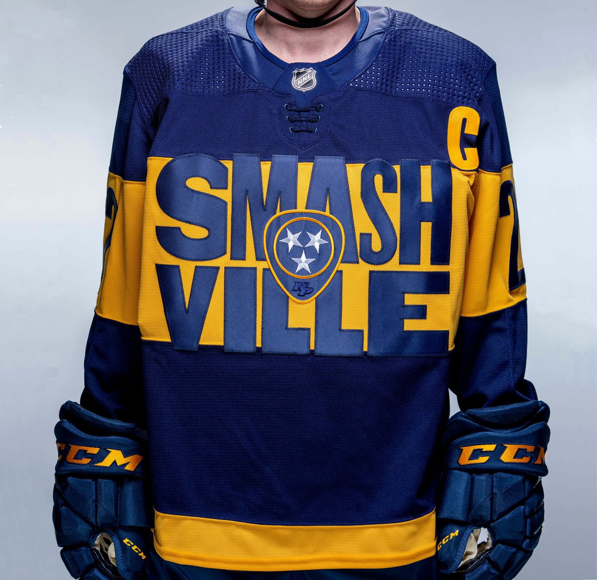 spittinchiclets's tweet photo. Nashville releases their Stadium Series jerseys. 🔥 or 🗑? 

(📸: @PredsNHL) https://t.co/ukXkKjBfSY