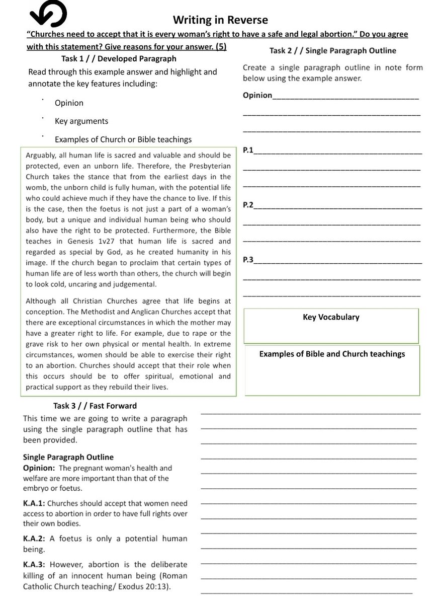mrs__montgomery's tweet photo. Last week, Year 11 were busy preparing for their winter exams! In particular, the 'Writing in Reverse' task helped to provide a scaffold for pupils who found it difficult to develop detailed explanations.
#GCSE #retrievalpractice #guidedreading #writinginreverse #abortion https://t.co/tAf4BdgawT