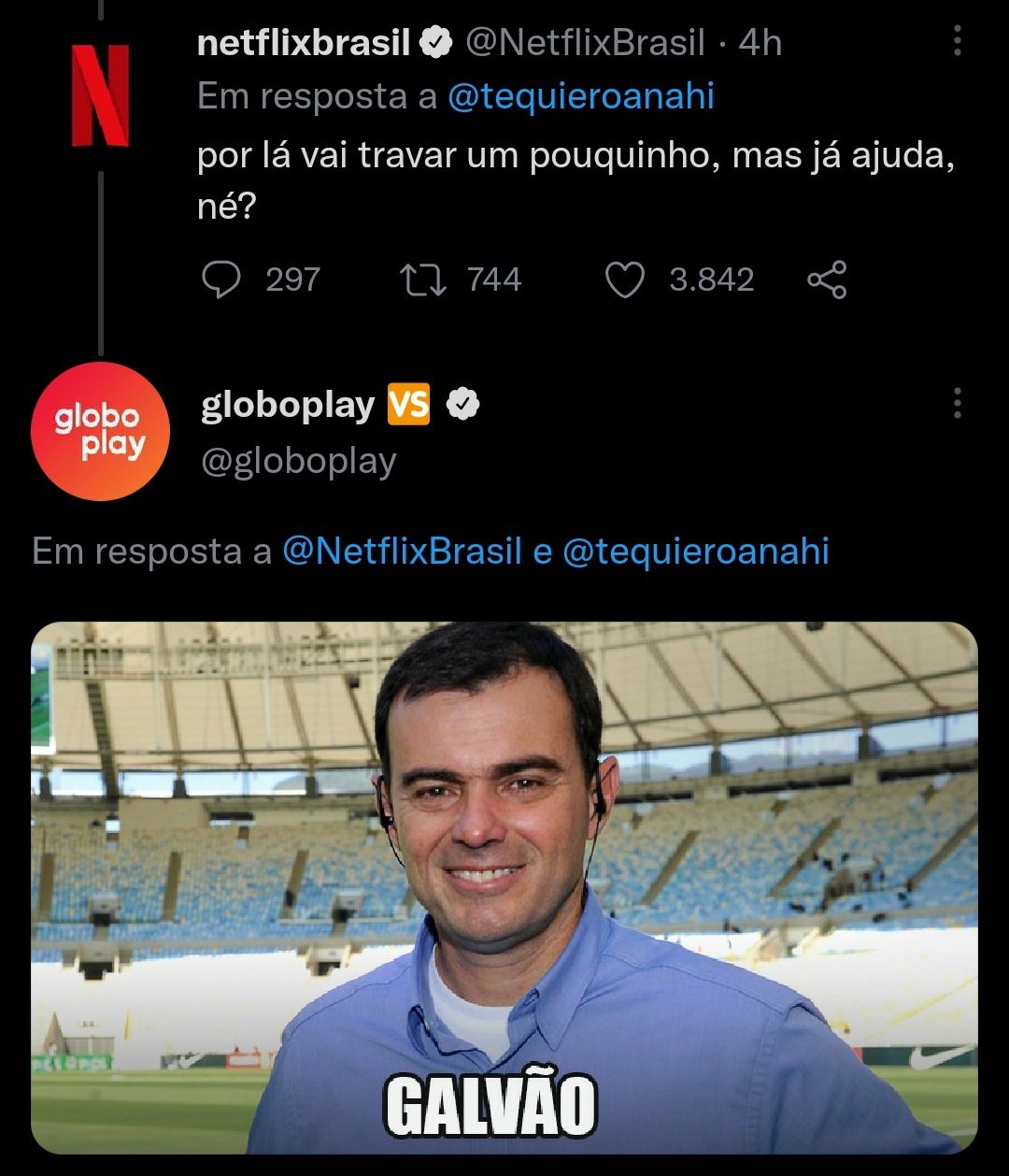 Séries TV Show BR on X: a globoplay usando a Netflix pra dar