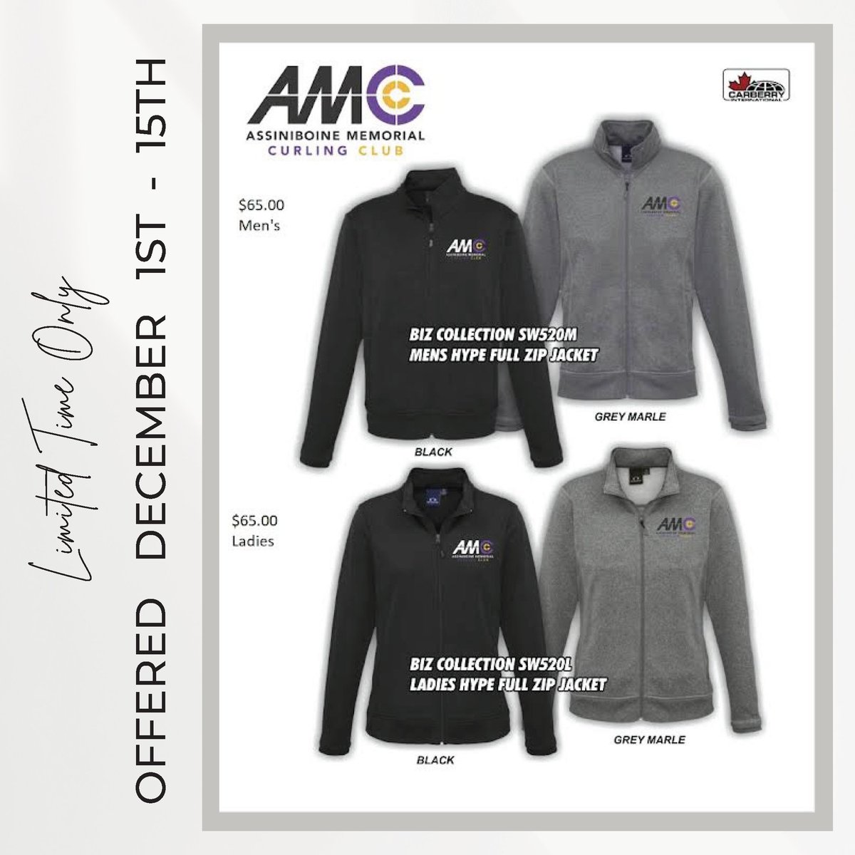 curlAMCC's tweet photo. AMCC ONLINE STORE -  Club branded merchandise is now available in our brand new Online Store https://t.co/l6yINk5JUj  Current Orders will be accepted until Dec 15th. Samples for sizing available at the club.
Merchandise questions may be directed to tina.pidwerbesky@curlamcc.com https://t.co/KlFMG7eg1e