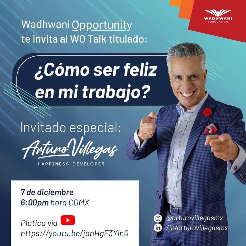 WF_Latam's tweet photo. Un ambiente con colaboradores felices siempre traerá mejores resultados.
Te invitamos a nuestra última WO Talk del año titulada "¿Cómo ser feliz en mi trabajo? " este 7 de diciembre 6:00pm hora CDMX.
#WO #WOTalks #Respect #Inclusion #Respeto #Workspace https://t.co/R2SXzOtYYs