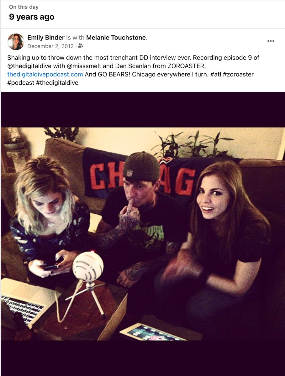 How podcasting looked nine years ago. 🙃 
Did we really have three people around one <a href="/BlueMicrophones/">Blue Microphones</a> Snowball? 

We interviewed Dan Scanlan, drummer from sludge metal band Zoroaster who opened for <a href="/mastodonmusic/">Mastodon</a>. We talked about Spotify paying his band $26 that year. 🖤