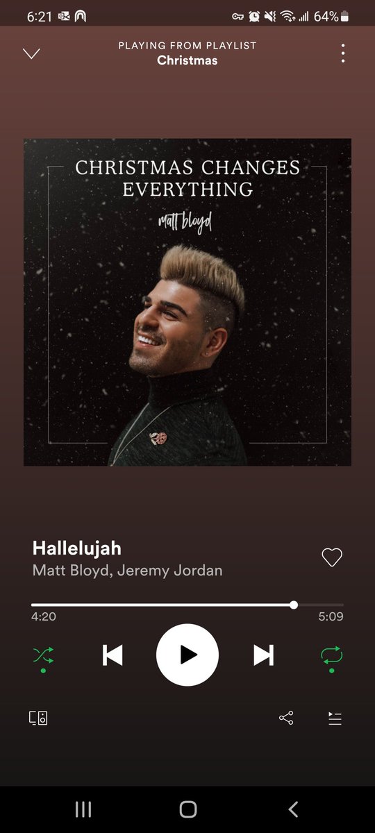 It's December 2nd and #Hallelujah has been playing since November 26th. That's it. That's the tweet. <a href="/JeremyMJordan/">Jeremy Jordan</a> <a href="/MattBloyd/">Matt Bloyd</a>
