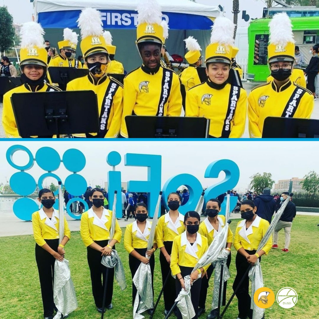🎺🥁 There couldn't be a more perfect #TBT then throwing back to recognize <a href="/DowneySpartans/">StaufferSpartans</a> marching band &amp; color guard for the amazing achievement of performing at SoFi Stadium. Congratulations Spartans on your memorable 1st performance of the year!
#downeyunified <a href="/StaufferMBCG/">Staufferbandclrgd</a>
