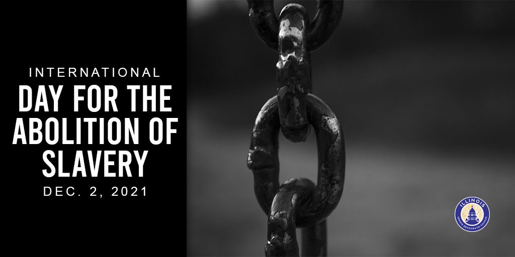 SenHarrisIL's tweet photo. #InternationalDayForTheAbolitionOfSlavery draws attention to worldwide efforts to end modern slavery in all its forms, including exploitation, trafficking and forced labor. Join the global movement: https://t.co/0l2aO5SSjq https://t.co/TeErfDO6gA