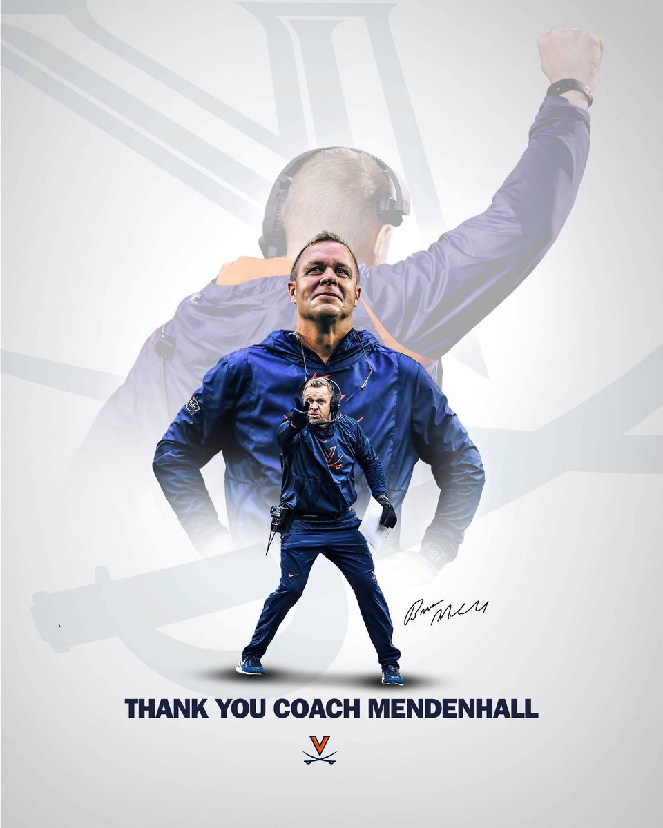 UVAFootball's tweet photo. Thank you, Coach Mendenhall!

🔗: https://t.co/tZiBTxOb63 https://t.co/ei4qTEGSJX