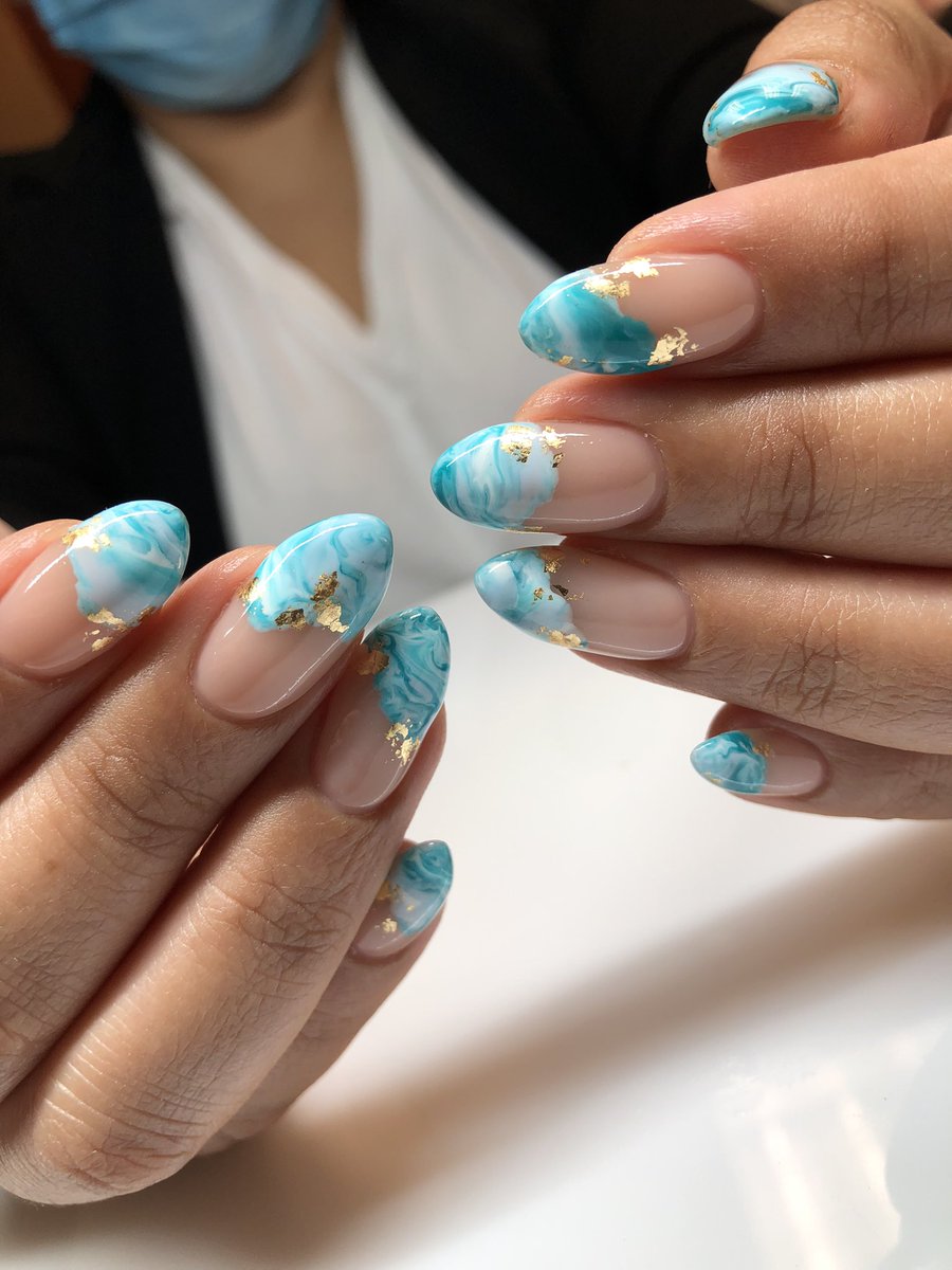 Waves of blue #nails
