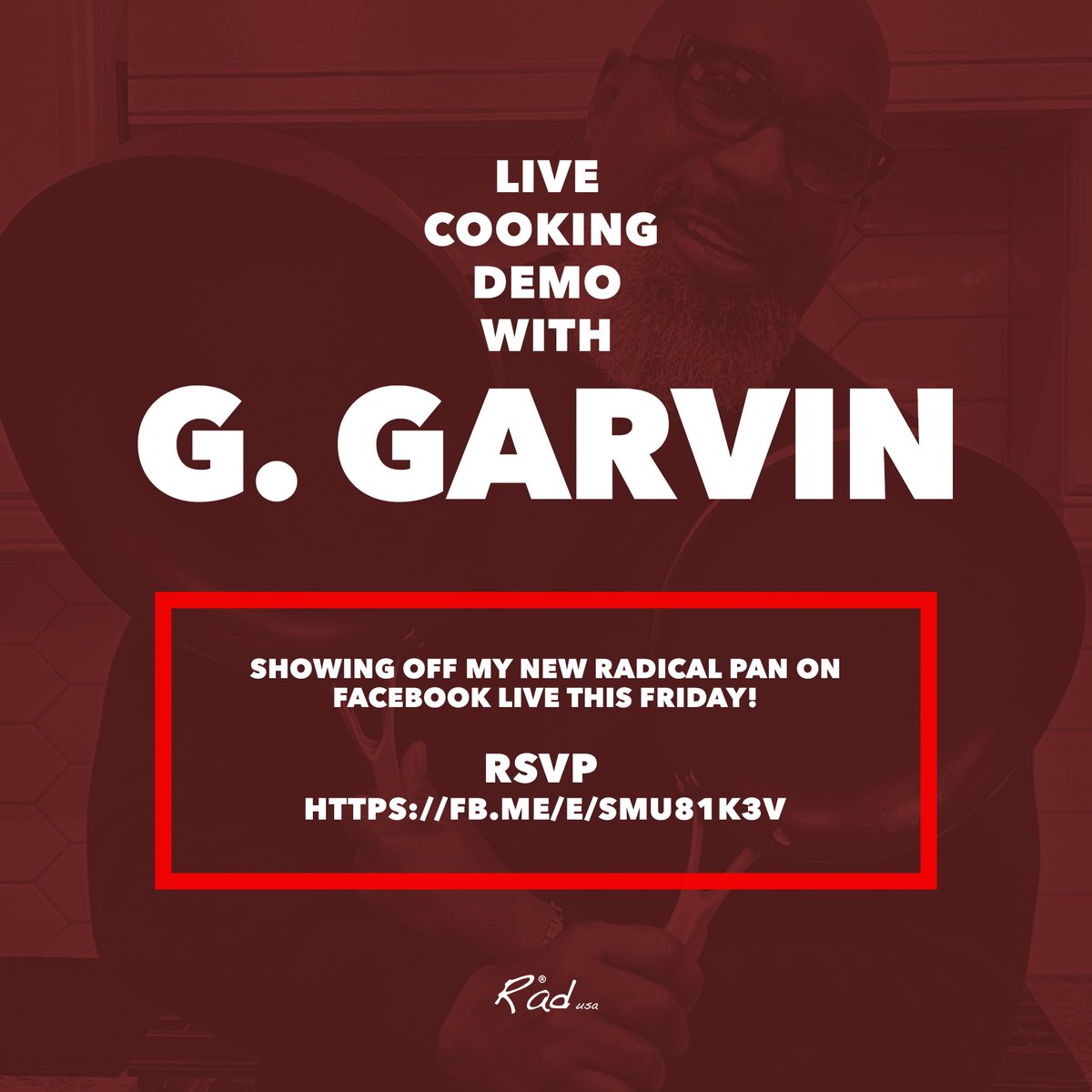 I'll be in the kitchen LIVE TOMORROW at 12PM EST. Showing off my new Rad Pan on Facebook! RSVP at fb.me/e/Smu81K3v