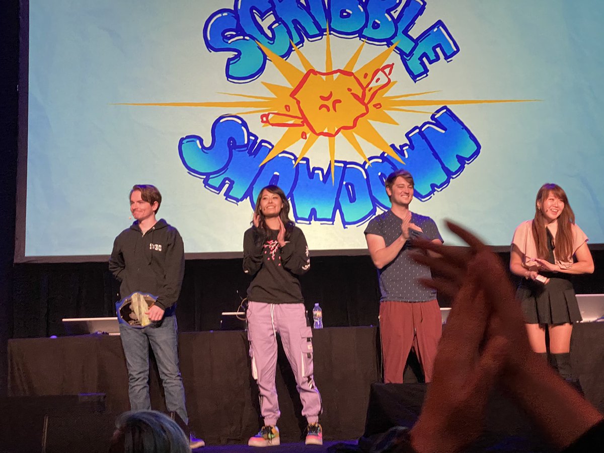 DanMilano's tweet photo. So much sucks right now but y’know whats great? Artists doing massively fun traveling shows & selling out entire theaters to their fans, the next generation of artists #scribbleshowdown #JaidenAnimations #Emirichu #rubberross #domics #egoraptor #theodd1isout #glitchtechs https://t.co/c9ywg9bPpg