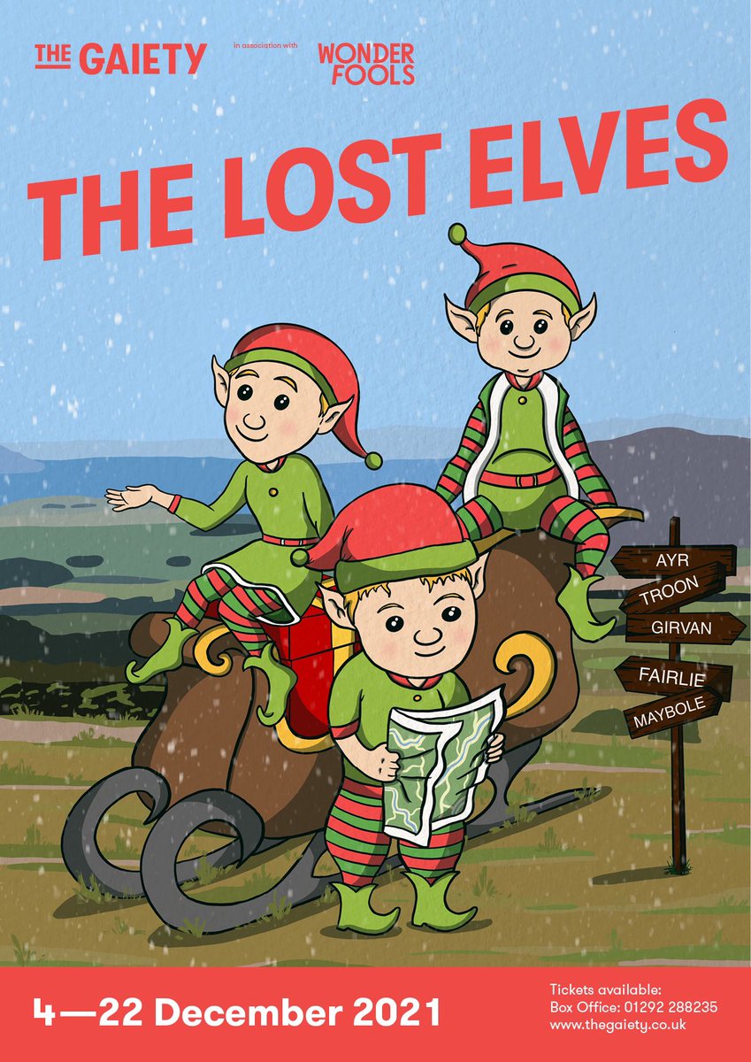 🎄<a href="/AyrGaiety/">The Gaiety</a> in association with Wonder Fools presents: The Lost Elves

An original and fun-filled festive show for the wee ones this Christmas. 

🗓 4-22 December
🎟 Book here: thegaiety.co.uk/whats-on/

(This is a pay what you decide show)

Artwork: Serden Salih