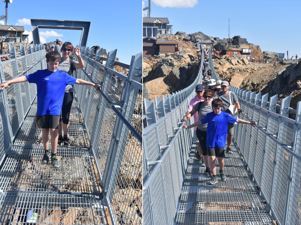 'The Crossing' that took 20 mins. The queue behind were all cheering as my son took his final steps across the very wobbly bridge. Good times Canada 2018😂!