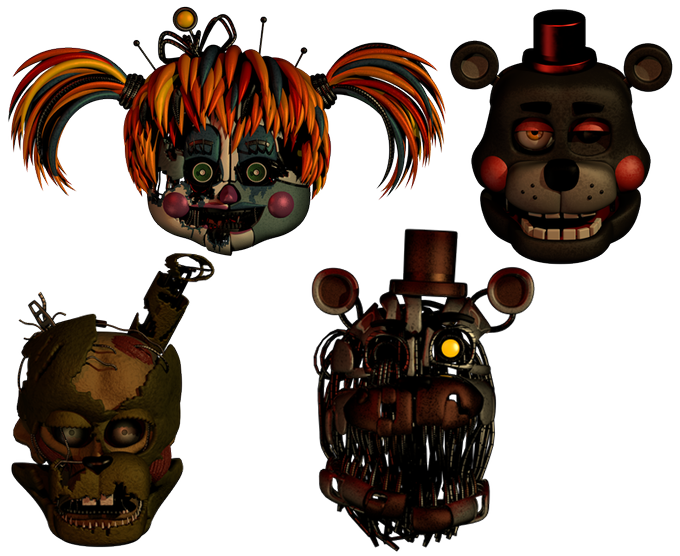 👑 BunZai ❄ on X: C4D - Abandoned FNaF 1 Animatronics - My Concept   / X