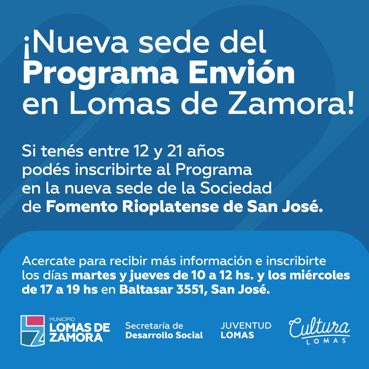 CRPlatenseOk's tweet photo. Club RioPlatense
Nueva Sede
#ProgramaEnvion
@culturalomas
@MunicipioLdeZ https://t.co/0yObaeTGRA