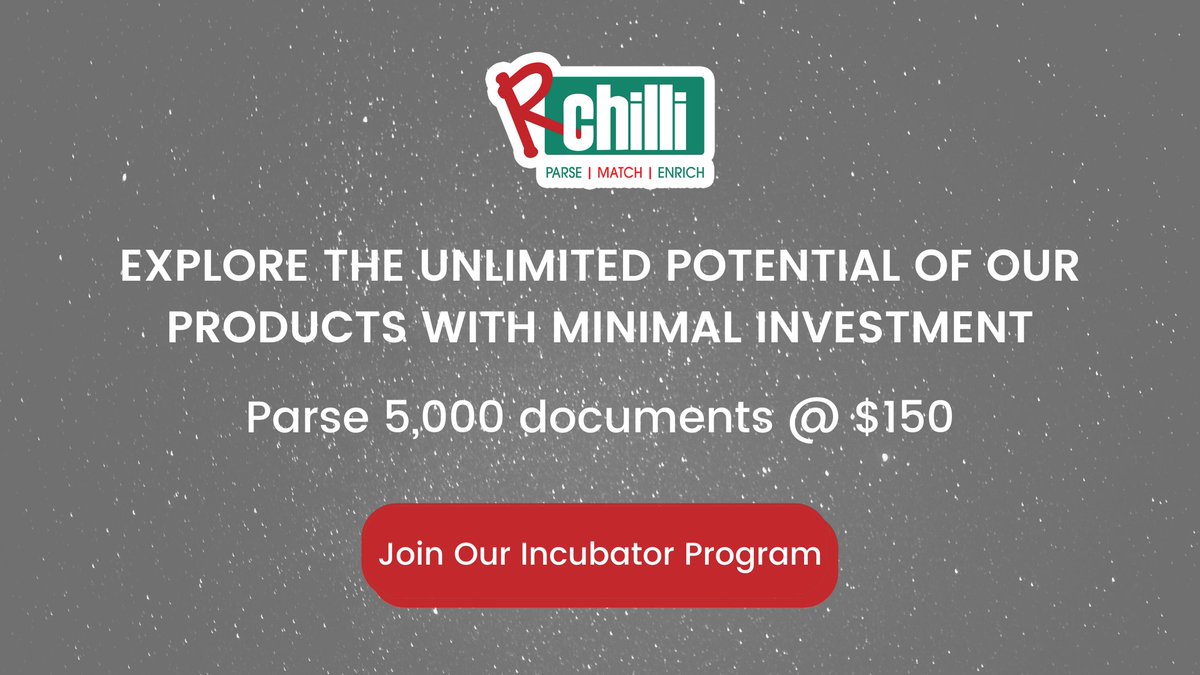 RChilli's tweet photo. Join RChilli’s exclusive Incubator Program especially designed for its new clients:
✔️Easy integration
✔️Parse 5,000 documents for just $150
https://t.co/ApNPeMo9w3
#incubatorprogram #RChilli #resumeparser #taxonomy #searchandmatchengine #HRTechsoftware #affordableresumeparsing https://t.co/1ashFeZRZv