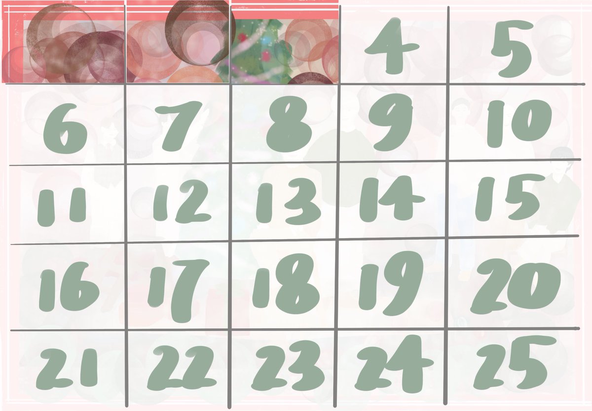 Sugiharu57's tweet photo. ＊🎄BTS advent calendar🎄＊
今日から25日までの間、勝手にアドベントカレンダーでChristmas countdownはじめます✨
一日1枚、全25枚、クリスマスに絵が完成します＊
【Day3】
#btsadvent #btsadventcalendar 
#btsarmy    #btsfa #btsfanart #btsholidaycollection #bts https://t.co/TIMw2M6UyS