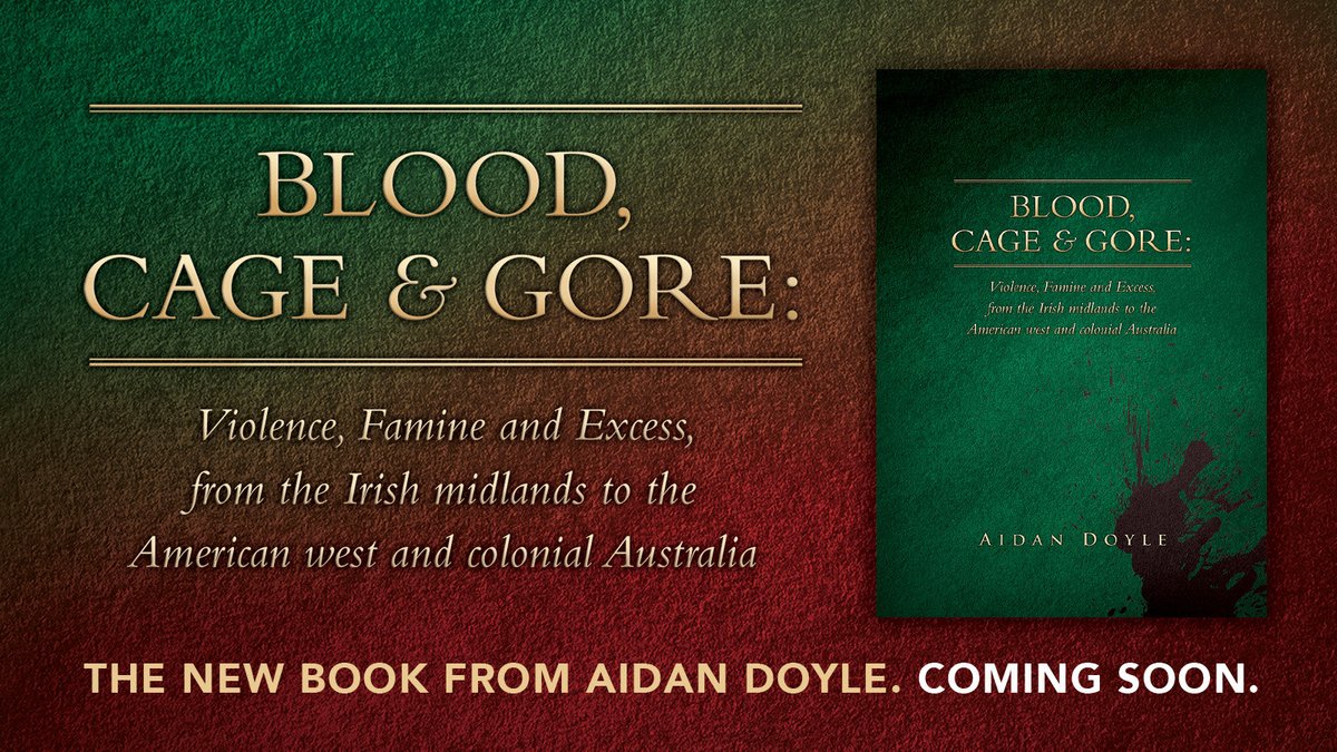 Delighted to announce my new book “Blood, Cage &amp; Gore” is launching just in time for Christmas. The true story of an assassination during the Great Famine, a massive hunting trip in America’s Wild West,the rise of Australia’s squattocracy &amp; more.Stay tuned for further details
