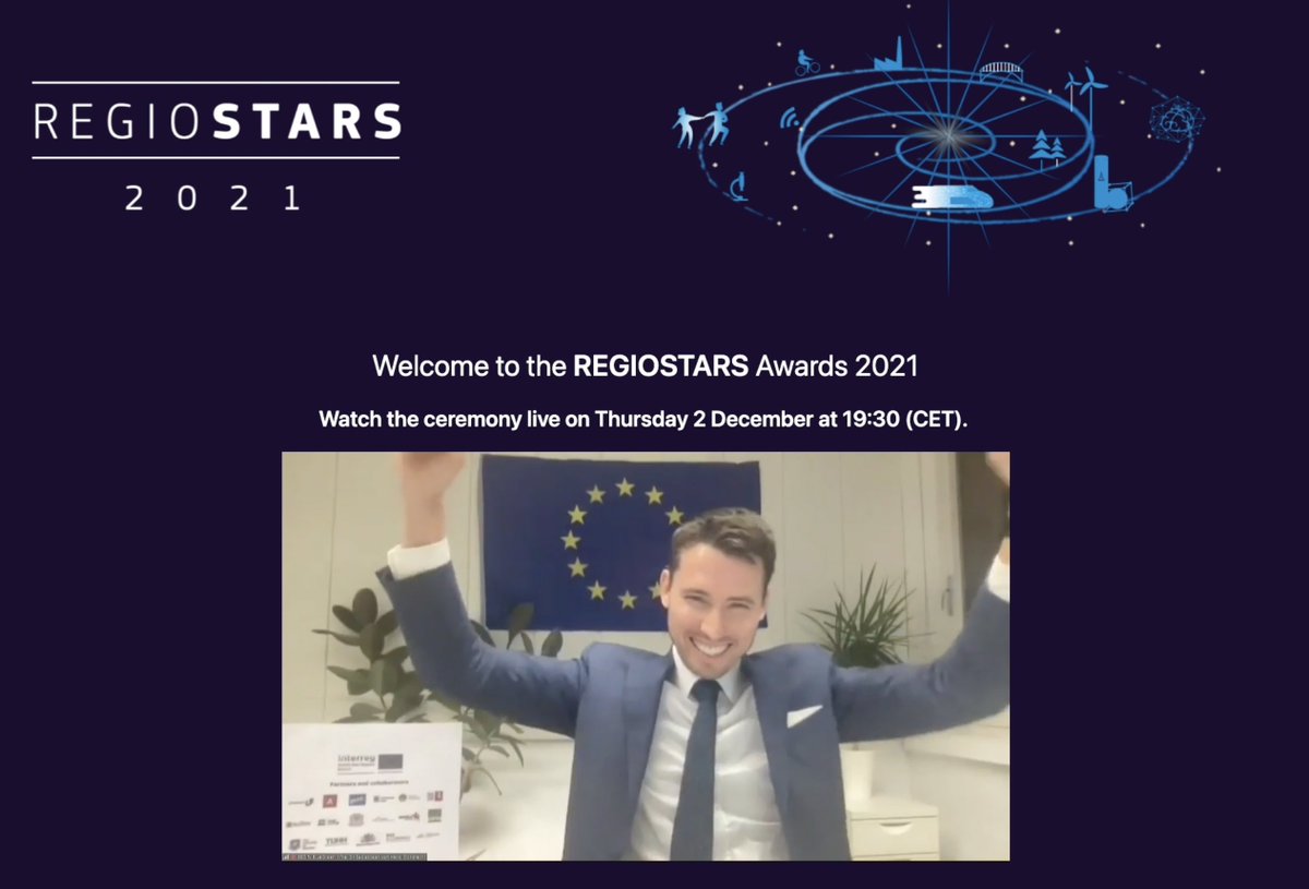 BiodiversCities's tweet photo. 🎉 We did it! BEGIN has won the public vote in the 'Green Europe' category at the #RegioStars awards! Thank you so much to all who voted, we are delighted with this recognition! Huge congrats to our fellow nominees too!

(Pictured: @sebasherk of @baxcompany celebrating the win!) https://t.co/wkDHxmf9it