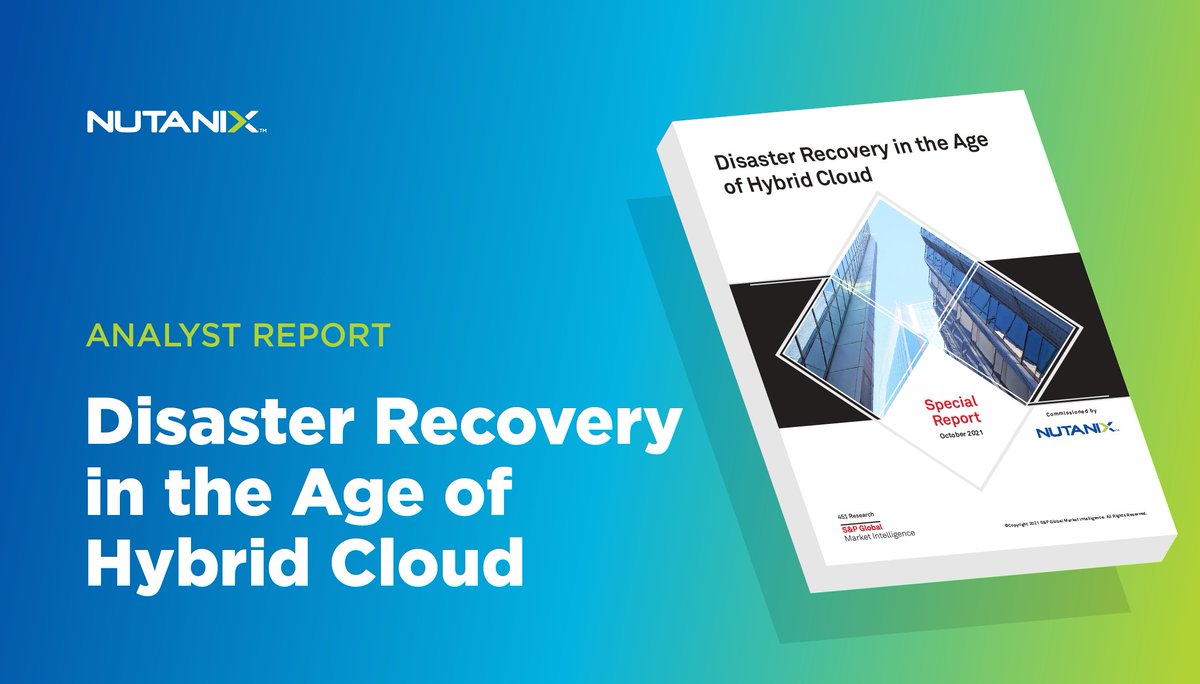 nutanix's tweet photo. In a world where data is king, disaster recovery is pivotal to protecting your business. Luckily, keeping your data safe is easier than ever with the innovations hybrid clouds offer. Learn about the benefits of disaster recovery on hybrid clouds here: https://t.co/8JdYiFz1E0 https://t.co/1ktTmGCe60