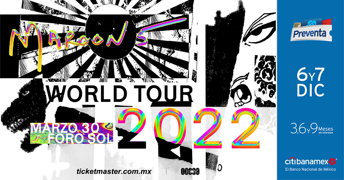 ocesa_total's tweet photo. 🎶One More Night... en el Foro Sol.🎶 
¿Están listos para cantar y bailar con la increíble música de @maroon5? ¡Anoten la fecha, es el 30 de marzo!

#PreventaCitibanamex: 6 y 7 de diciembre. https://t.co/i2EHb3v7xb