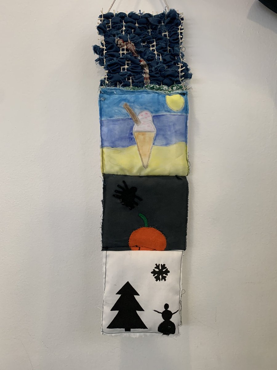 appleton_dt's tweet photo. Year 9 Students are starting to finish their 4 seasons wall hanging project with skills including weaving, silk painting, appliqué and screen printing 🌟 #textiles #dt #silkpainting #screenprinting #arttextiles #4seasons https://t.co/zB4vFNBjp2