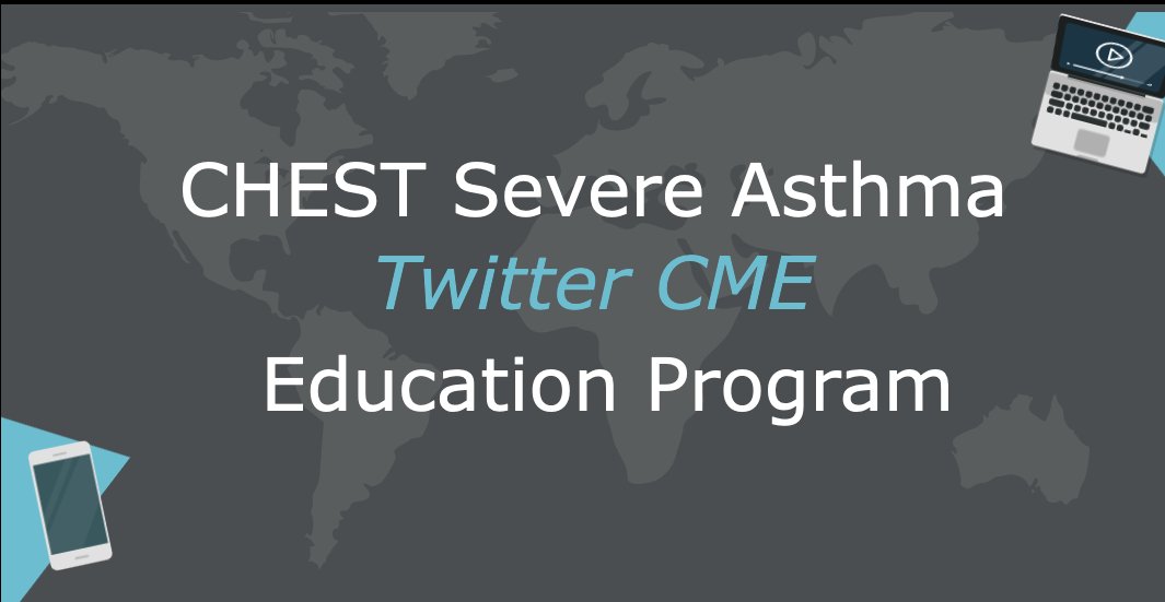 accpchest's tweet photo. Severe Asthma Twitter CME Education Program tweets are posted with valuable links to content and polls that test your knowledge. Follow hashtags #CHESTasthma #CHESTtweetorial. Twitter chat on December 9. https://t.co/DByAEGxmpr