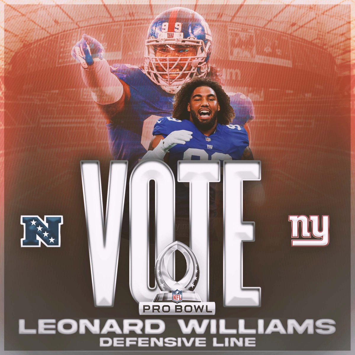 #ProBowlVote is open now and EVERY TWEET OR RT COUNTS. Make sure to include: #ProBowlVote + #LeonardWilliams or #ProBowlVote + @leonardwilliams