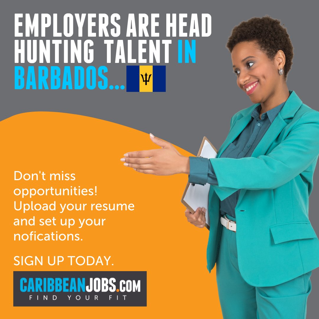 MyCaribbeanJobs's tweet photo. BARBADOS!!!
Be the first to know about opportunities in your country and regionwide.
Sign up at https://t.co/C5ZTg3vzXC.

#theREALcaribbean #freetoregister #freetouse #findyourfit #dreamjob #mycaribbeanjobcares #careeradvice #signup #jobsinbarbados https://t.co/Vu5zDP3wXl