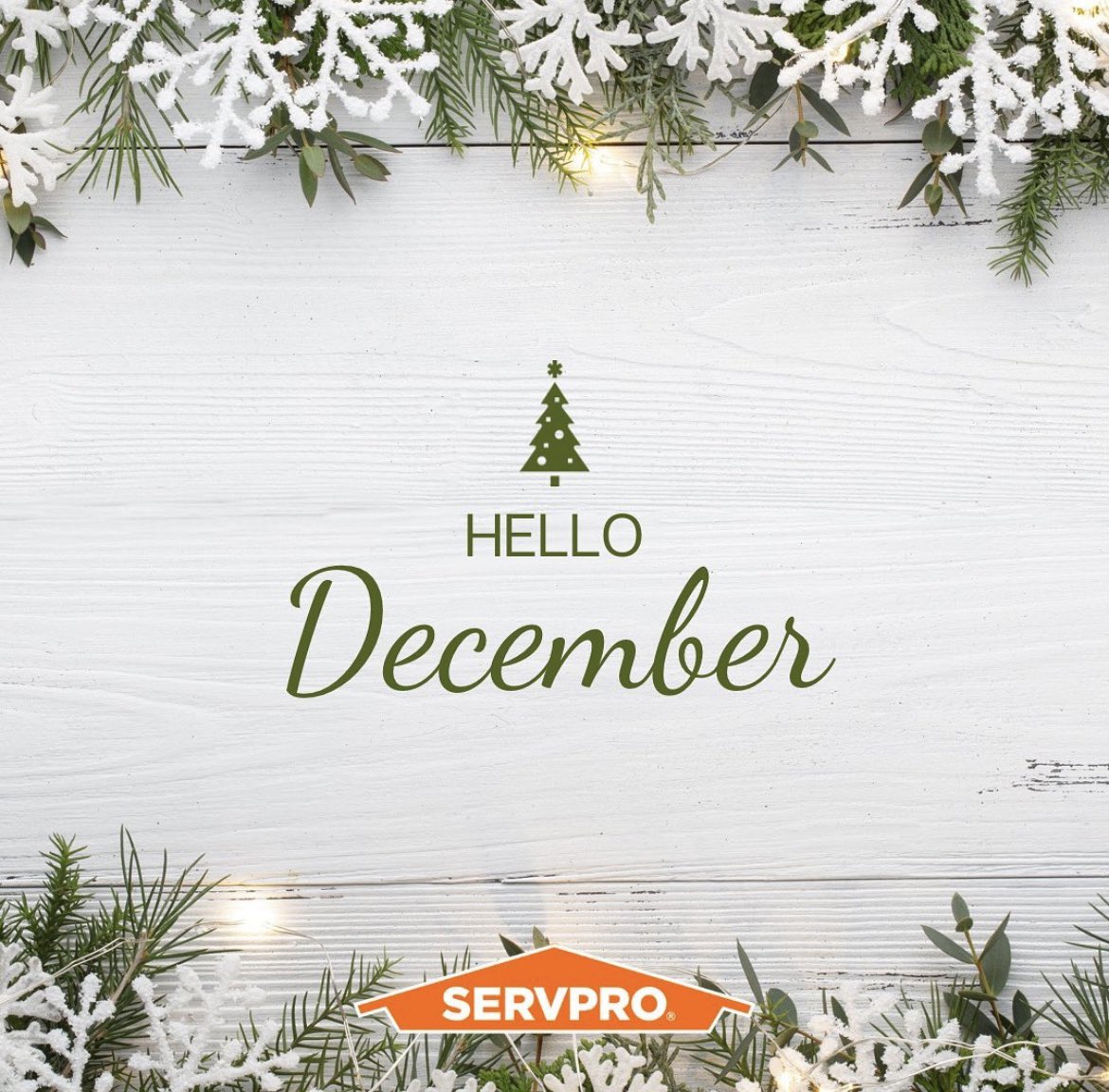 servpro_epr's tweet image. Hello, December!

What are you looking forward to this month?

#SERVPRO #December #WaterRestoration